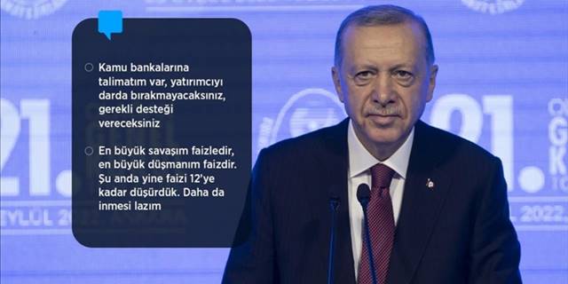 Cumhurbaşkanı Erdoğan: Yılbaşından sonra enflasyonun da düşük faizle ineceğine inanıyorum ve bunu savunuyorum