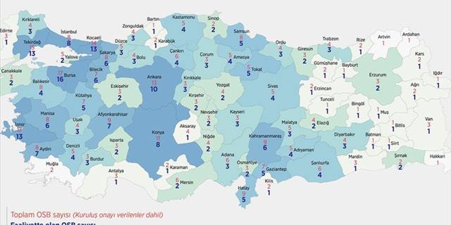 Türkiye'de faaliyetteki 270 OSB, planlı sanayi üretimiyle ekonomiye katkı sağlıyor