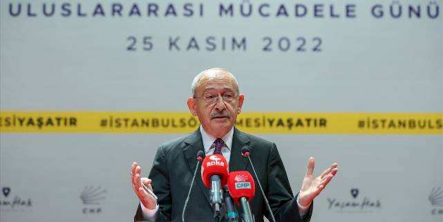 Kılıçdaroğlu, Kadına Yönelik Şiddete Karşı Uluslararası Mücadele Günü Programında konuştu: