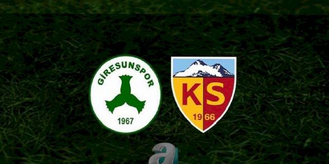 Giresunspor - Kayserispor maçı ne zaman, saat kaçta ve hangi kanalda? | Spor Toto Süper Lig