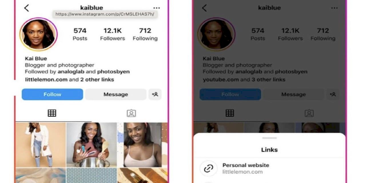 Instagram Biyografisinde Bağlantı Sayısı 5’e Çıkıyor