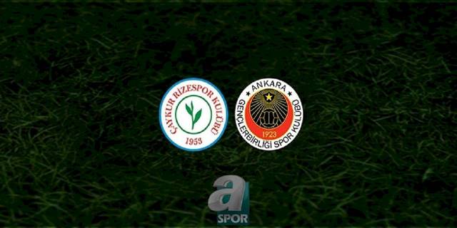 Çaykur Rizespor - Gençlerbirliği maçı ne zaman, saat kaçta ve hangi kanalda? | TFF 1. Lig