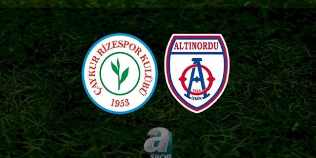 Çaykur Rizespor - Altınordu maçı ne zaman, saat kaçta ve hangi kanalda? | TFF 1. Lig