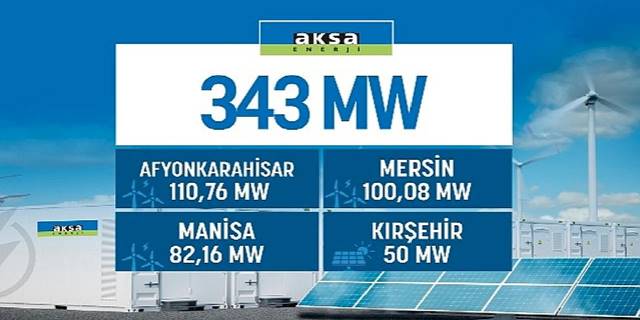 Aksa Enerji'ye 343 MW'lık Yenilenebilir Lisansı