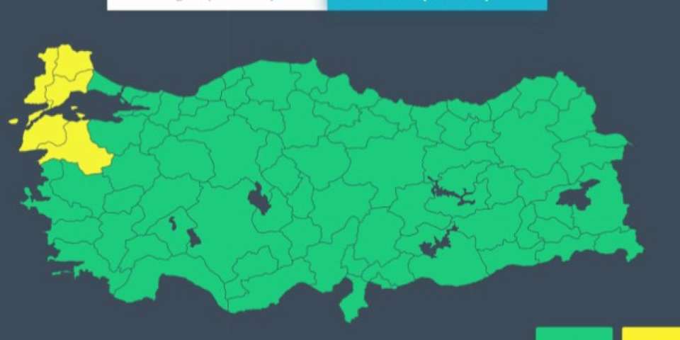 Yeni haftada Marmara'nın batısına 'sarı' uyarı