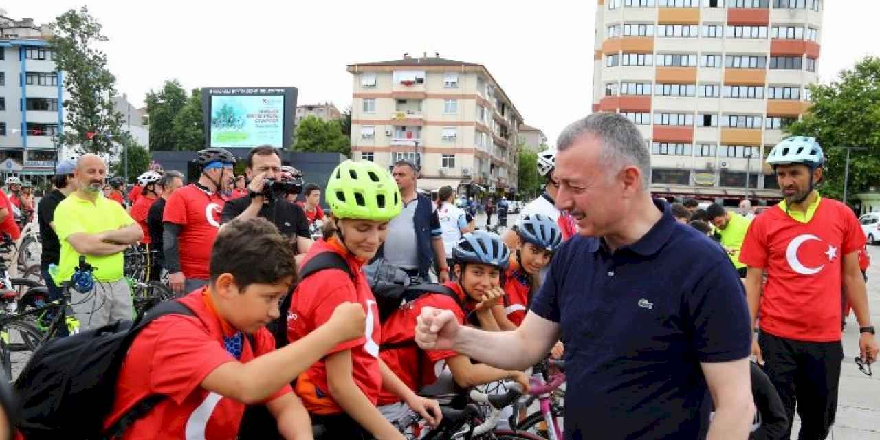 Kocaeli’de pedallar ‘Barış’ için çevrildi