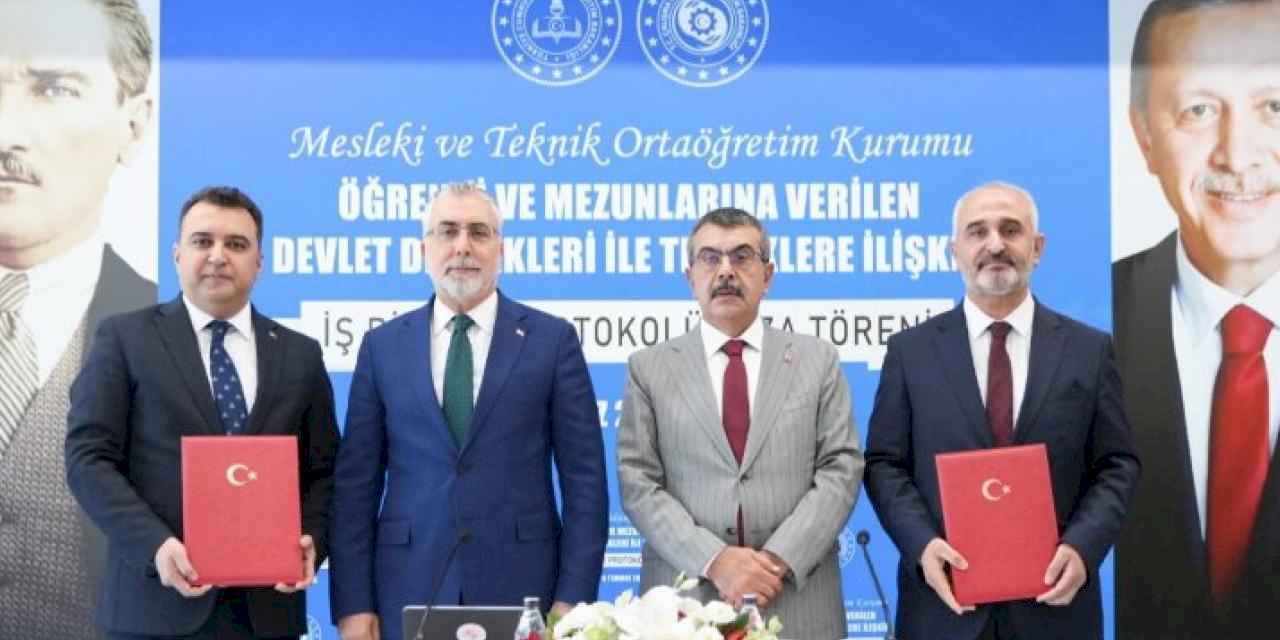 'Mesleki ve Teknik'te devlet teşviki protokolü