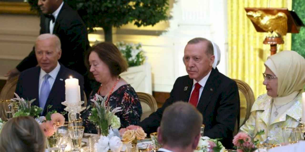 Cumhurbaşkanı Erdoğan,  Biden’ın resmi yemeğinde