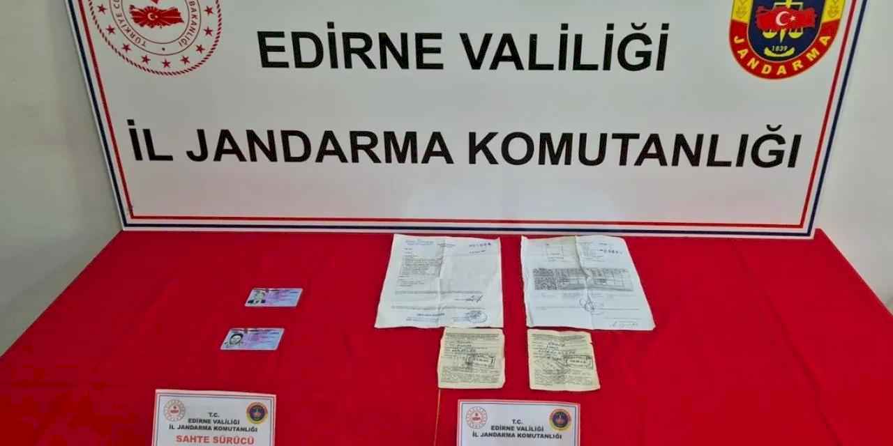 Edirne'de sahte belgelerle 3 kişi yakalandı