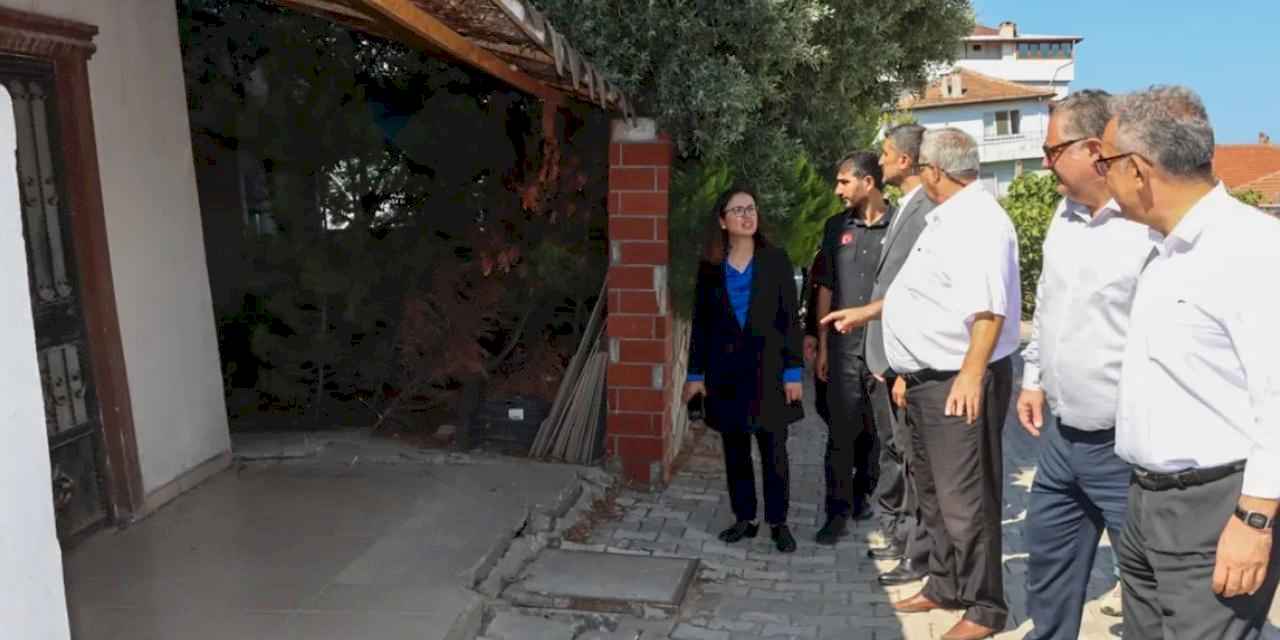 Yalova'da toprak kaymalarının yaşandığı bölgeye yerinde inceleme