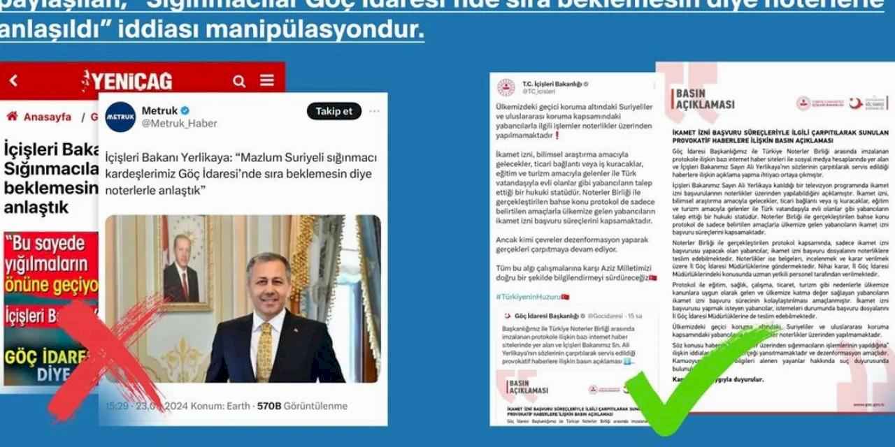 İletişim: Göç İdaresi'nin noterle anlaştığı iddiaları manipülasyon