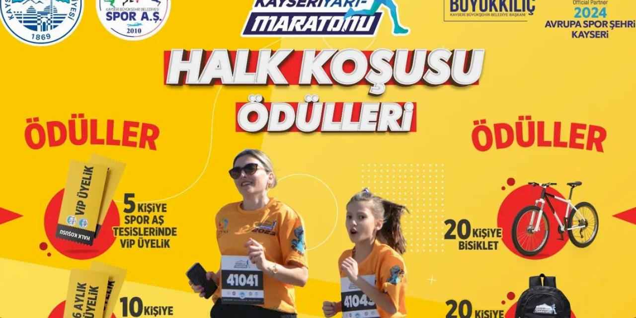 Büyükşehir’in 4. Uluslararası Yarı Maratonu’ndaki halk koşusunda hediye yağmuru