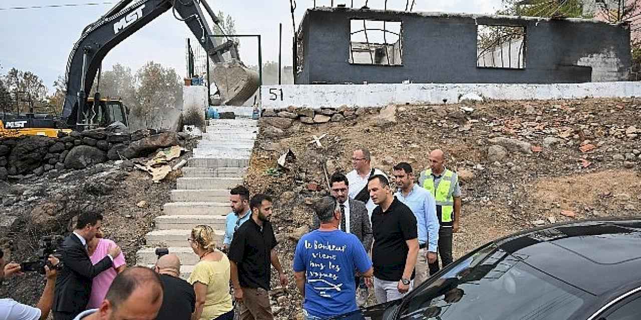 Bornova Belediyesi'nden yangın mağduru aileye destek