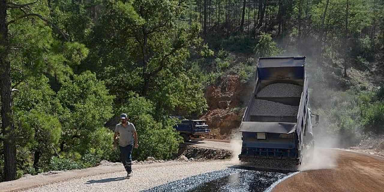 Alanya Dim grup yolu asfaltlandı