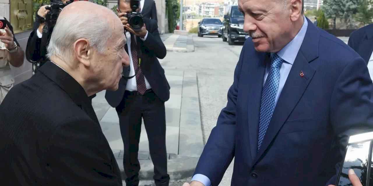 Başkent'te Cumhurbaşkanı Erdoğan Bahçeli'yi ziyaret etti