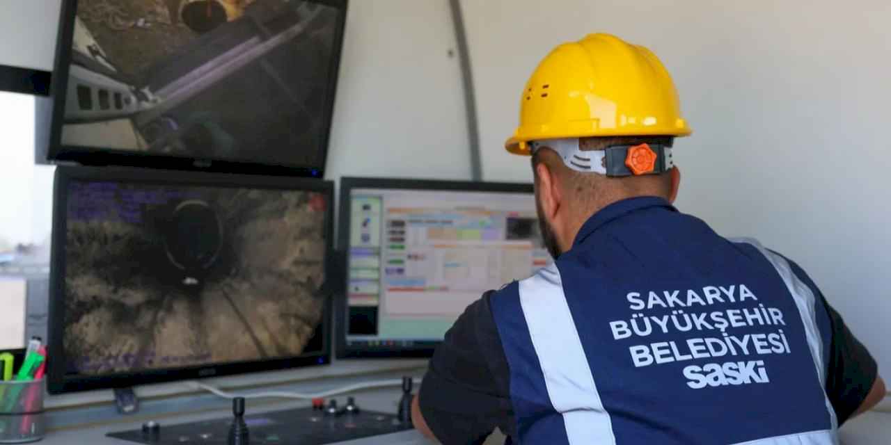 Sakarya'da robotlar kanalizasyon hattında