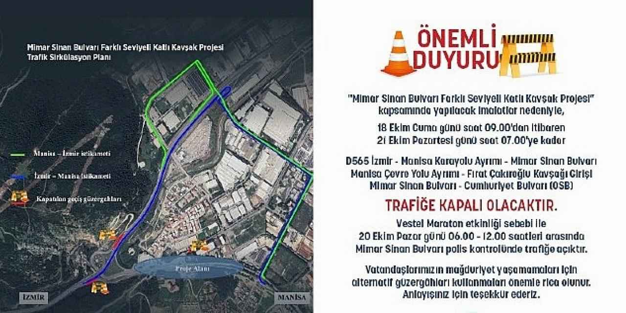 Mimar Sinan Bulvarı'nda Önemli Düzenleme