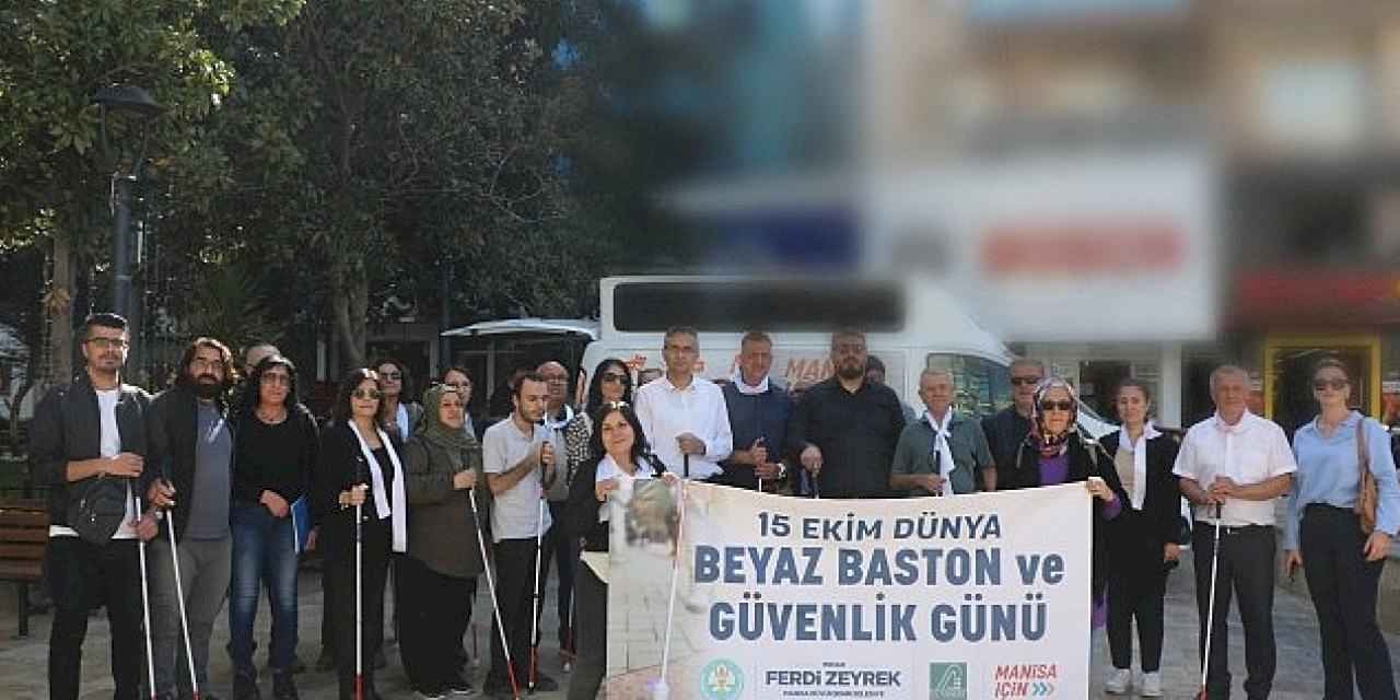 Manisa'da Beyaz Bastonla Farkındalık Yürüyüşü