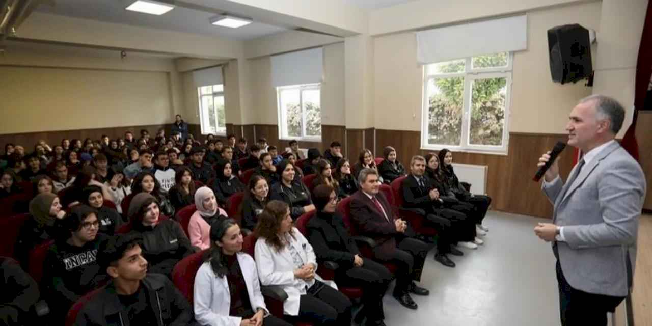 Başkan Taban Naire Çikayeva Anadolu Lisesi öğrencileriyle buluştu