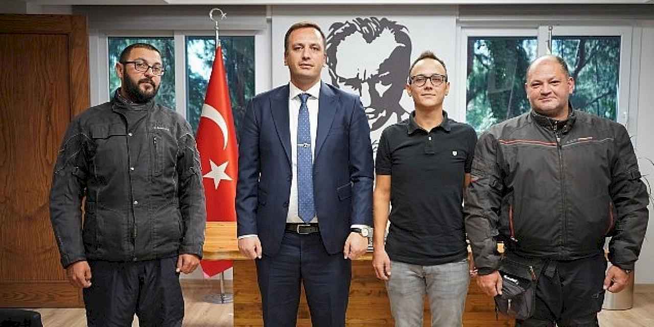 Moto kuryelerden Başkan Eşki'ye teşekkür ziyareti