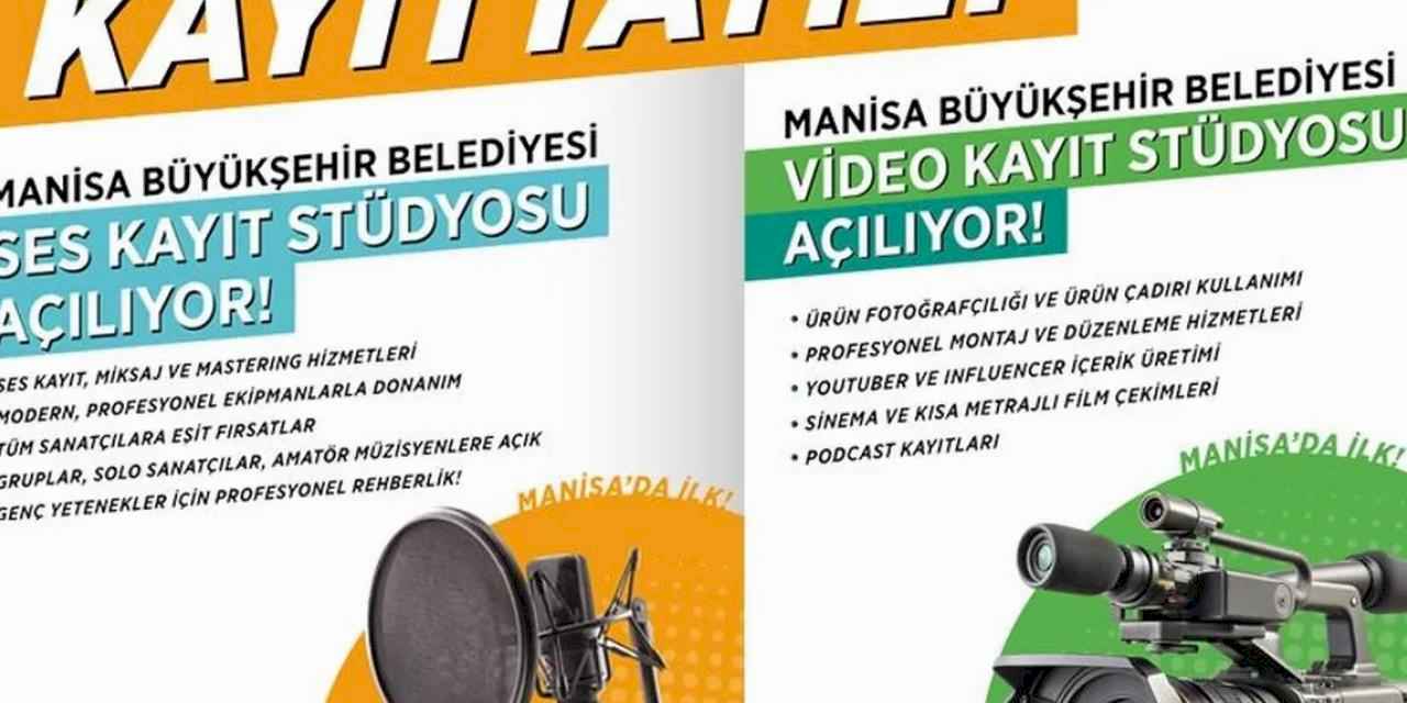 Manisa'dan ücretsiz video ve ses kayıt stüdyosu desteği