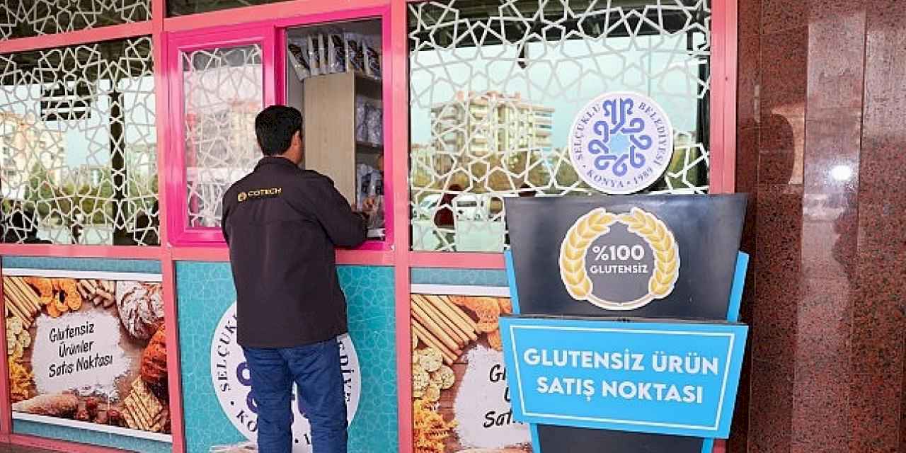 Selçuklu Belediyesi'nin glütensiz satış noktası çölyak hastalarına hizmet vermeye devam ediyor