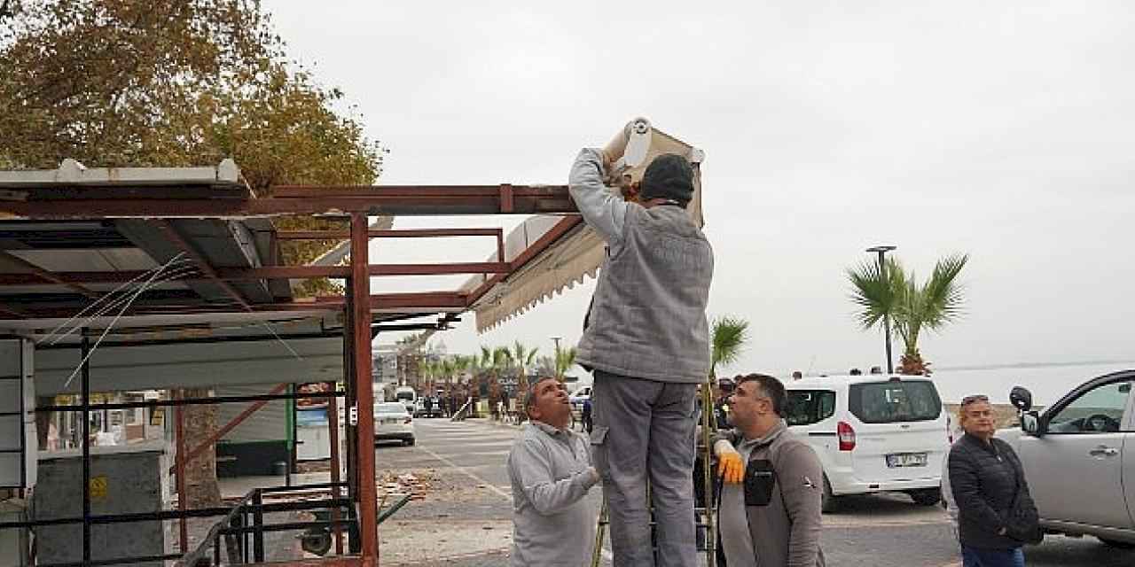 Akçay kordonda çevre düzenlemeleri