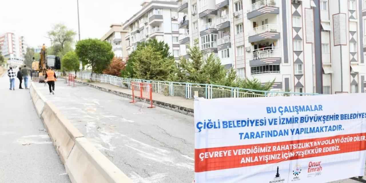 İzmir Çiğli’de heyelan bölgesine hızlı müdahale