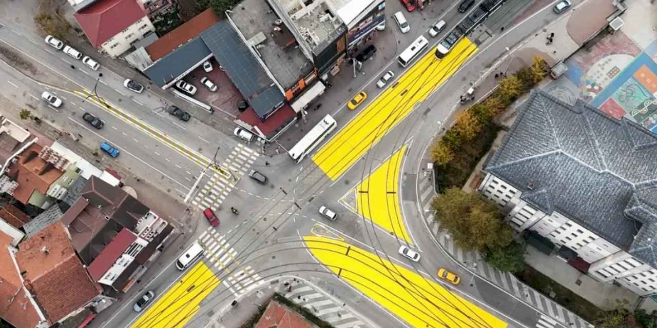 Kocaeli'nde tramvay hattında yaya güvenlik çalışması