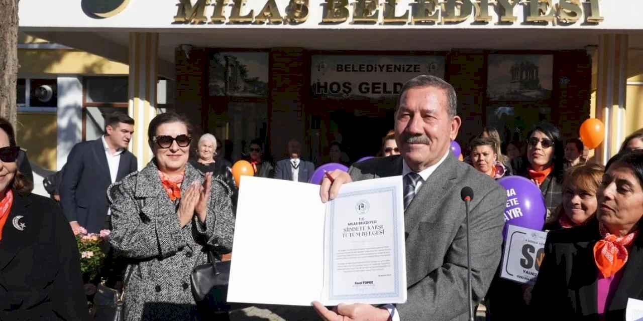 Muğla Milas'tan şiddete karşı 'tutum' belgesi