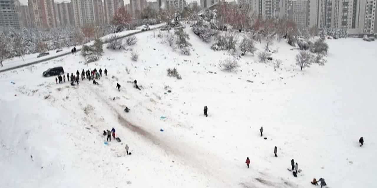 Kayseri Talas'ın Erciyes'inde kayak keyfi