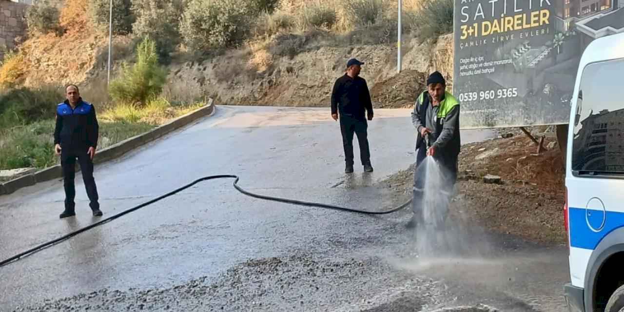 Bursa Gemlik'te yola beton döken firmaya ceza