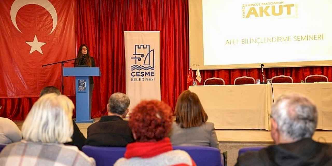 Çeşme Belediyesi ve AKUT'tan afetlere karşı güçlü adım: Temel Afet Bilinci Semineri