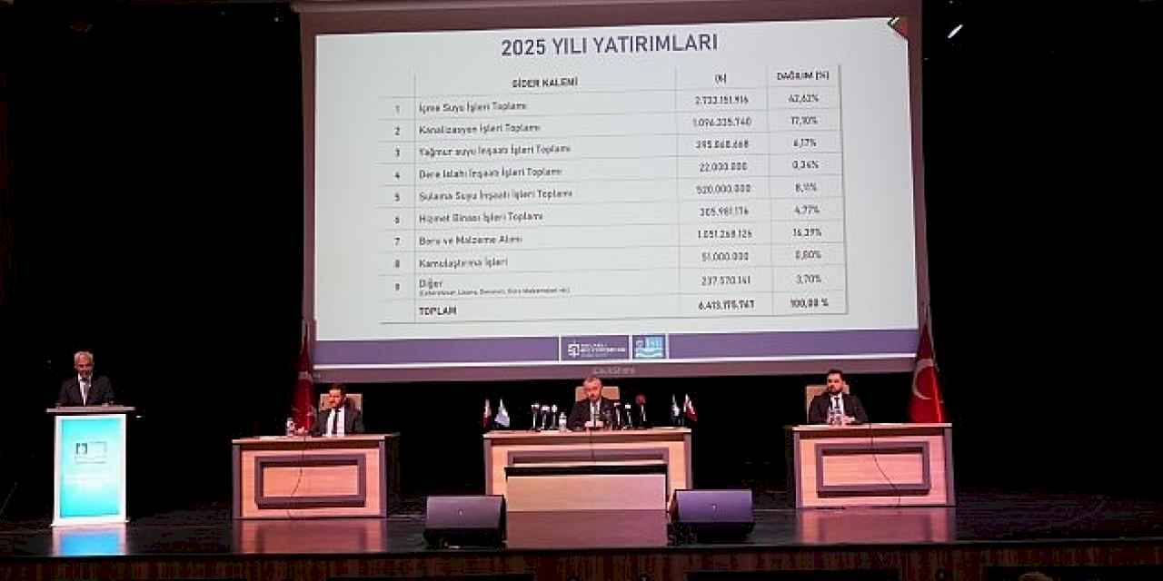 İSU'nun 2024 yılı 2. Olağan Genel Kurulu yapıldı: 2025 yılı gider bütçesi 15 milyar 769 milyon lira