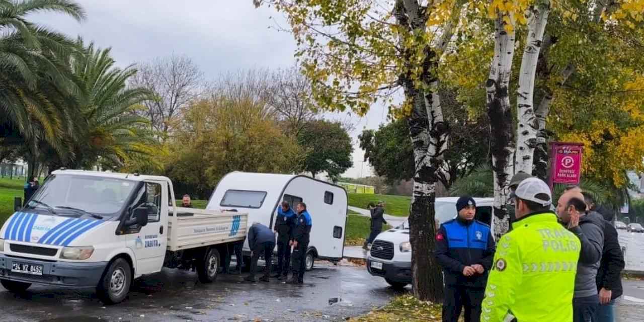 İstanbul'da işgalci karavanlara müdahale