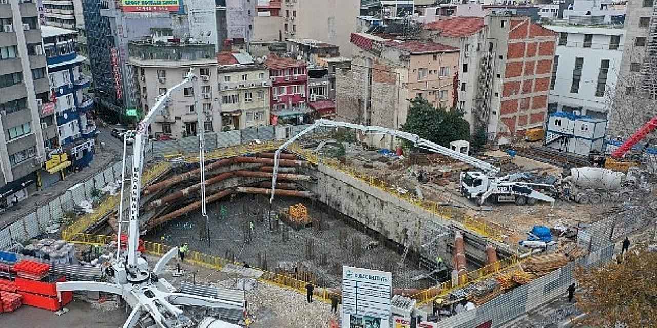 Konak'ın yeni hizmet binasında temel betonu atıldı