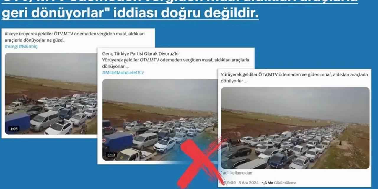 Suriyelilerin ayrıcalıklı dönüş iddialarına İletişim'den açıklama