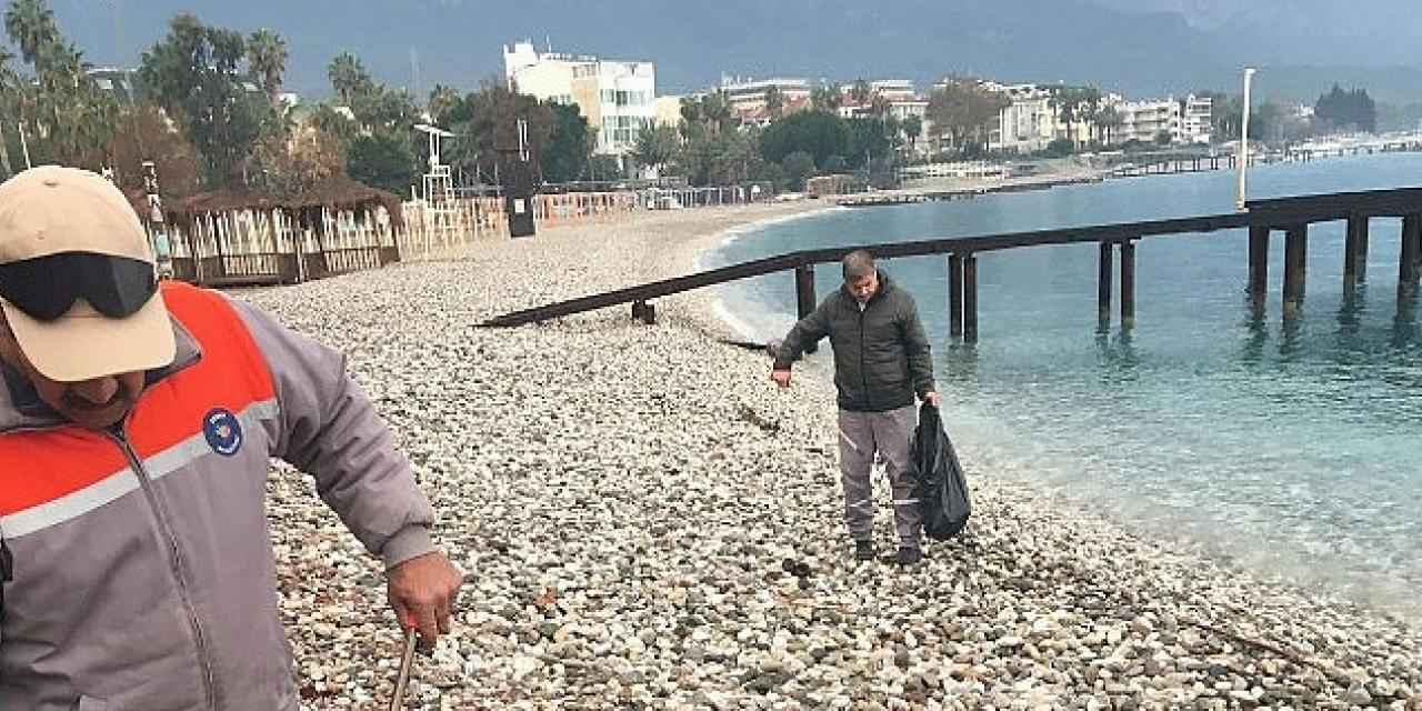 Kemer'de mıntıka temizliği