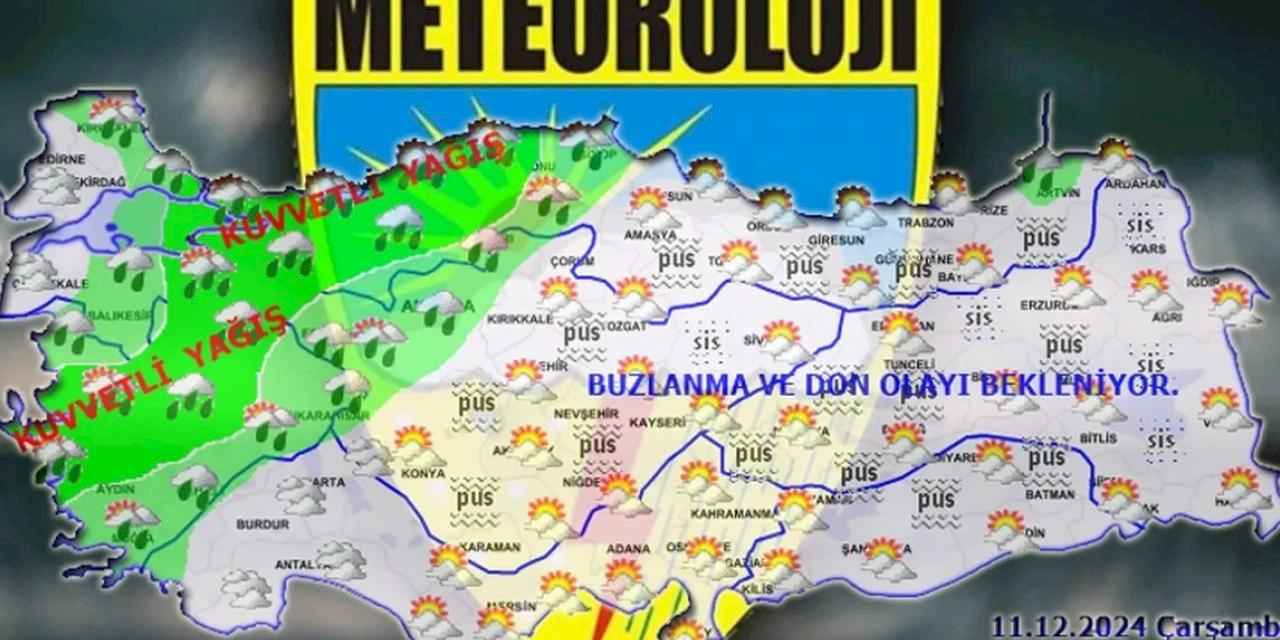 Meteoroloji kuvvetli yağış için hangi illeri uyardı? İşte havanın 11 Aralık raporu...