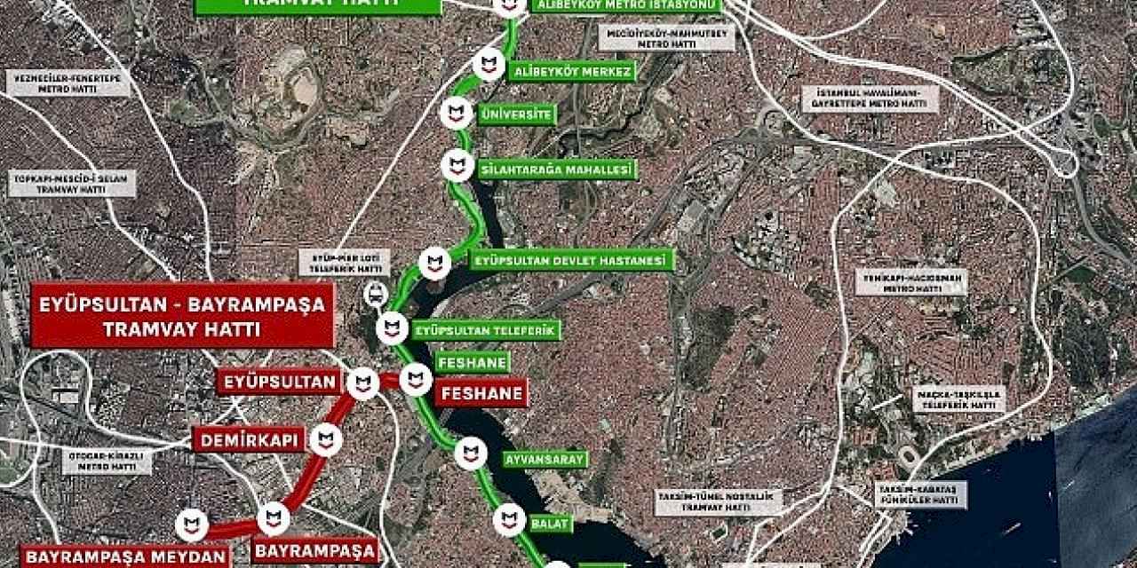 İstanbul'un Yeni Raylı Sistemi: Eyüpsultan - Bayrampaşa Tramvay Hattının Yapımı Sürüyor