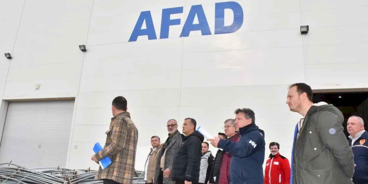 Manisa'da AFAD'ın bölgesel lojistik merkezine yakın mercek