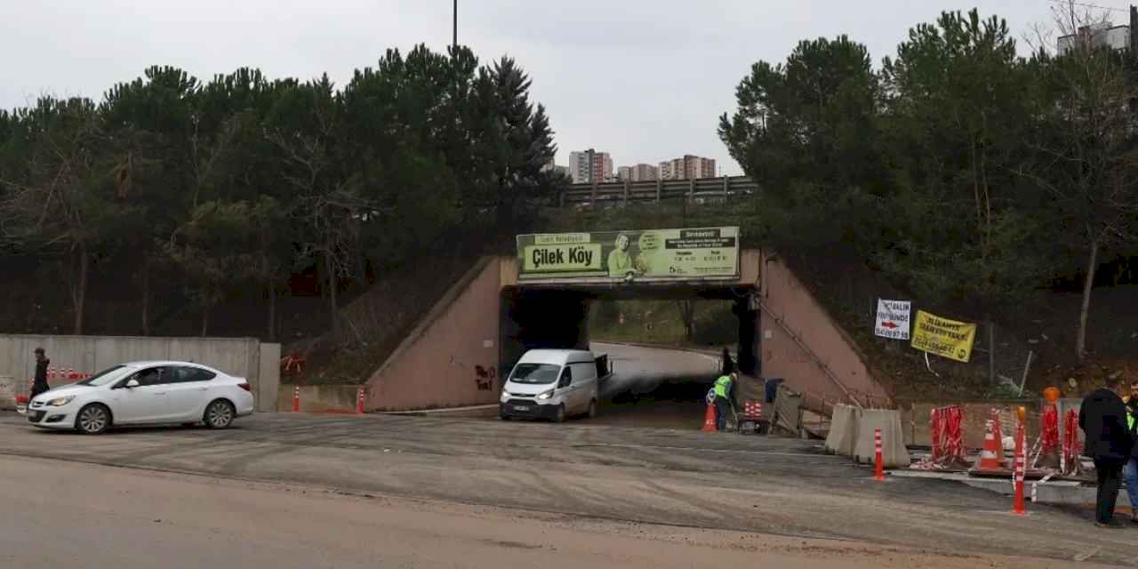 Kocaeli Alikahya’daki menfez yeniden trafiğe açıldı