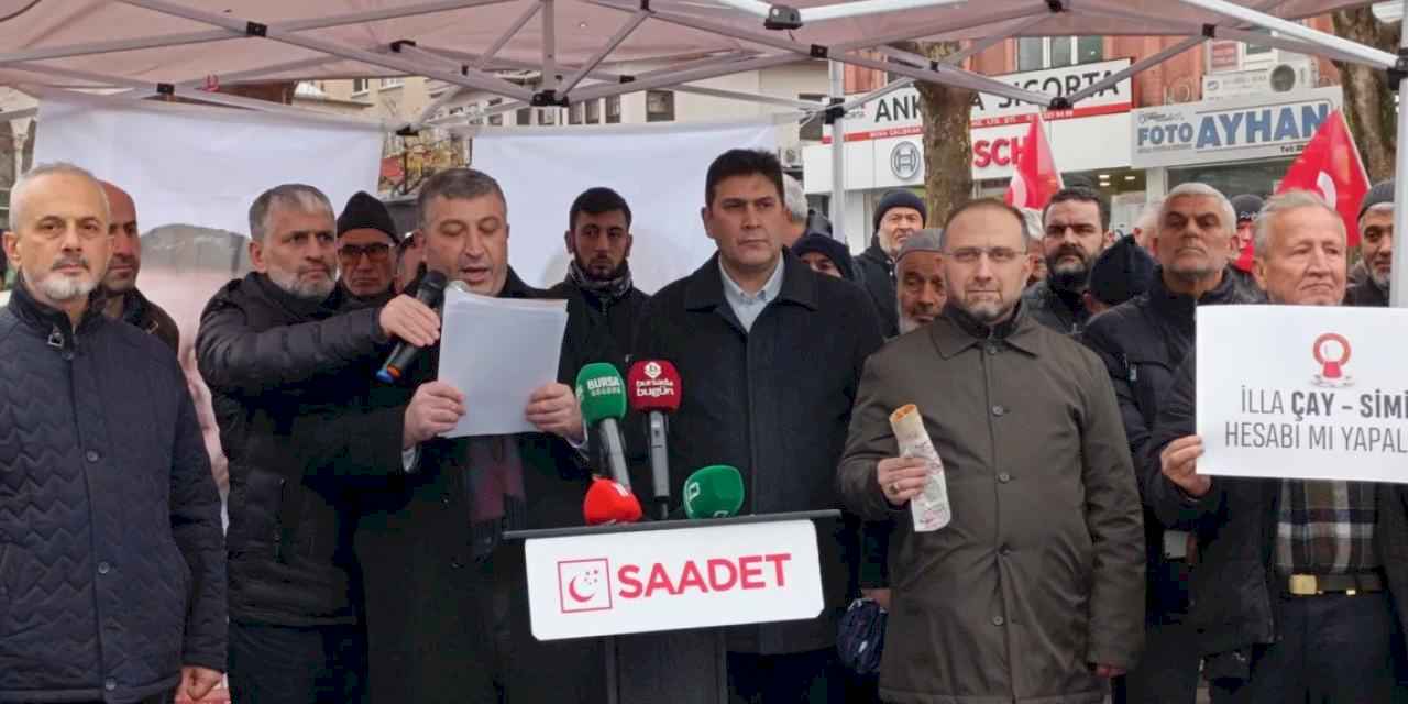 Saadet Partisi Bursa'dan 'Asgari ücret' tepkisi!