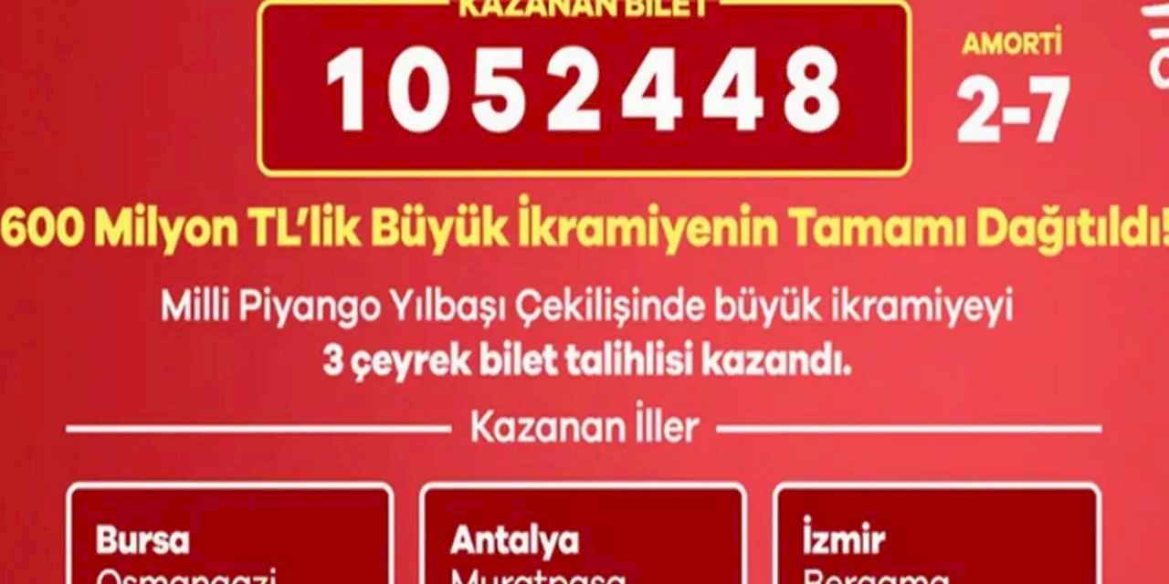 Büyük ikramiyeyi 3 il paylaştı! İşte talihli numara!