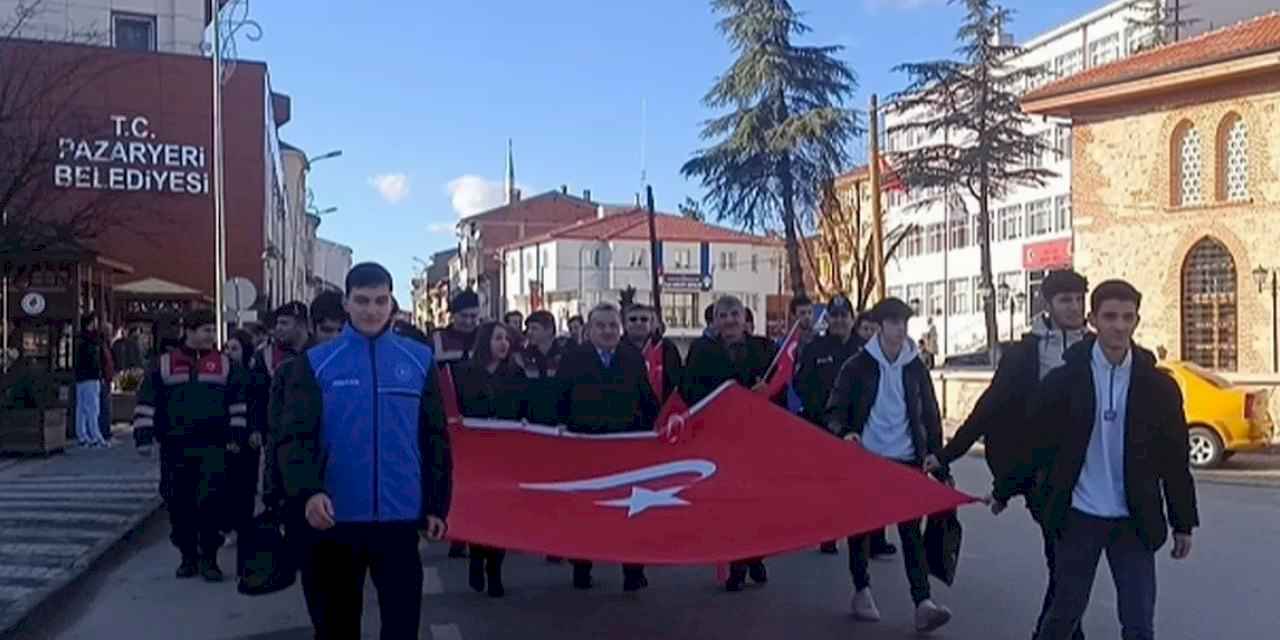 Bilecik Pazaryeri’nde Sarıkamış Şehitleri anısına yürüyüş