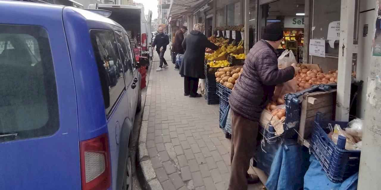 Bursa Osmangazi'de kaldırım işgaline zabıta denetimi